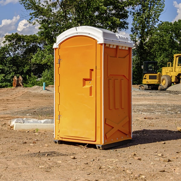 how often are the portable restrooms cleaned and serviced during a rental period in Mapleton UT